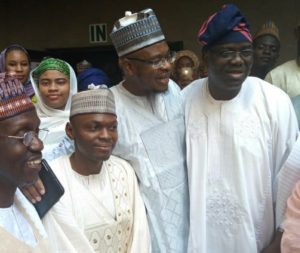 DG/CEO of NITDA with the chairman of the agency's governing board and other members