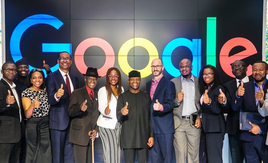 Osinbajo and Nigerien delegation at Google