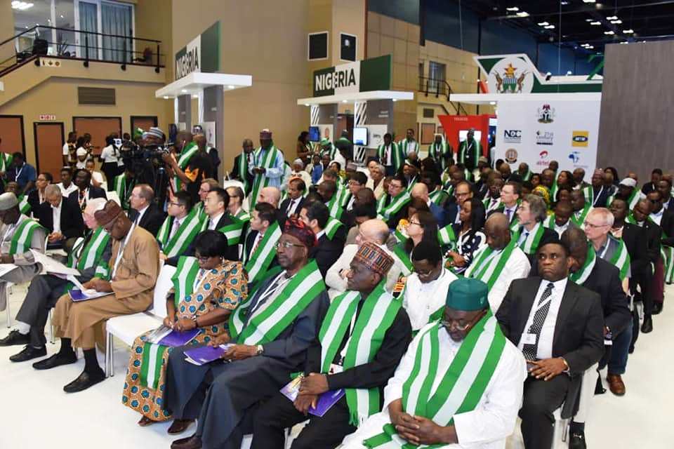 Cross section of participants at the Nigeria Pavilion during the ITU Telecom World 2018.