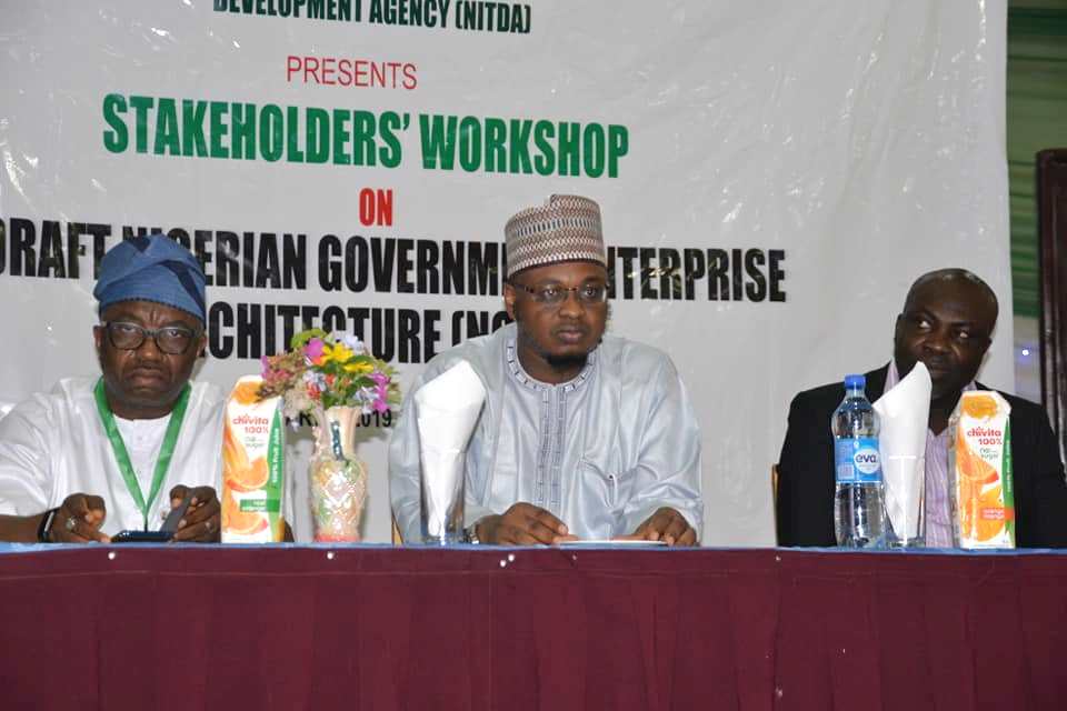 Director General of NITDA, Dr Pantami and stakeholders at public engagement on NGEA)