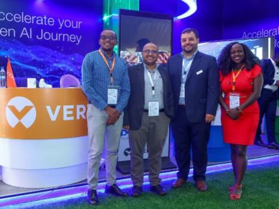 The Vertiv team on their Connected Africa Summit 2024 stand