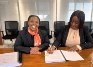 Mmakgomo MOKGOHLOA, Thales Sales manager and Mrs. Matakala NGOZA, Managing Director at ZACL